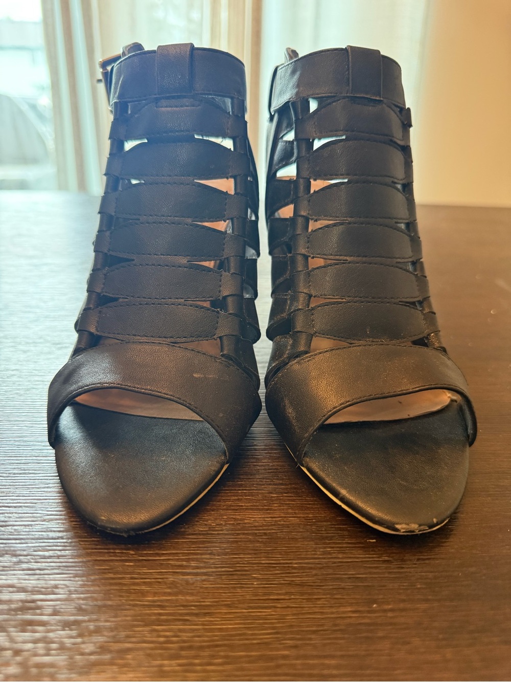 Steve Madden Black Strappy Open-Toe Heeled Sandals